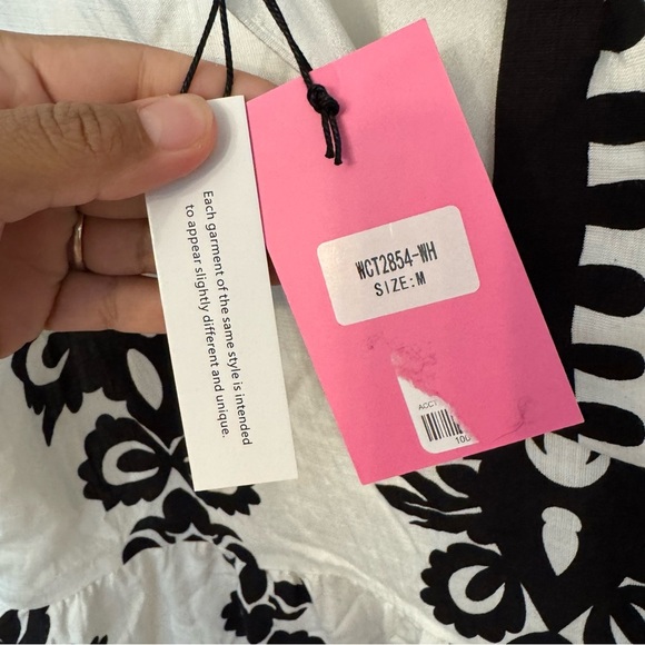 NWT THML Black & White Sleeveless Dara Tiered Midi Dress Sz. MEDIUM - Picture 4 of 6